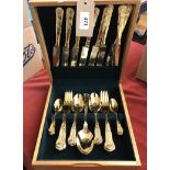 Viners 34 piece canteen "Parish" set of cutlery "Gold Plated Collection"