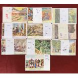 Liebig 10 sets of cards, varied subjects, Good condition
