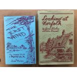 Norfolk Interest Books x 2 An Unusual Guide to Norfolk Jane Hales 1982 and Looking at Norfolk Jane