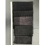 Four vintage mixed black/dk navy coloured textiles for men's kimono/haori. bought Tokyo region, late