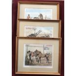 Henry Thomas Alken, 1785-1851. Set of seven framed horse prints featuring "The Seven Ages of the