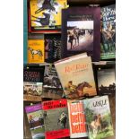 Box of Horse racing theme books including The Full Story of the Champion Arkel by Ivor Herbert 1975,