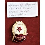 Soviet Russian Armed Forces Advance Guards (aka Red Guard) Guardia gilt and enamel Breast badge,