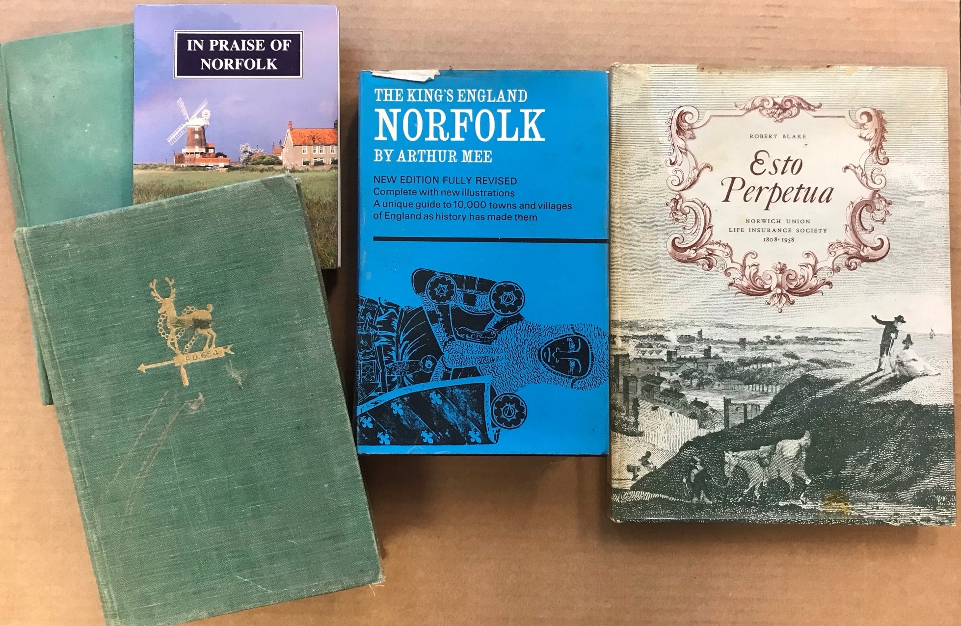 Norfolk Interest Books x 5 The King's England: Norfolk by Arthur Mee 1972, Dereham The Biography