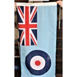 British RAF Ensign made from MOD Standard Materials with brass fittings, 61x122cm's.