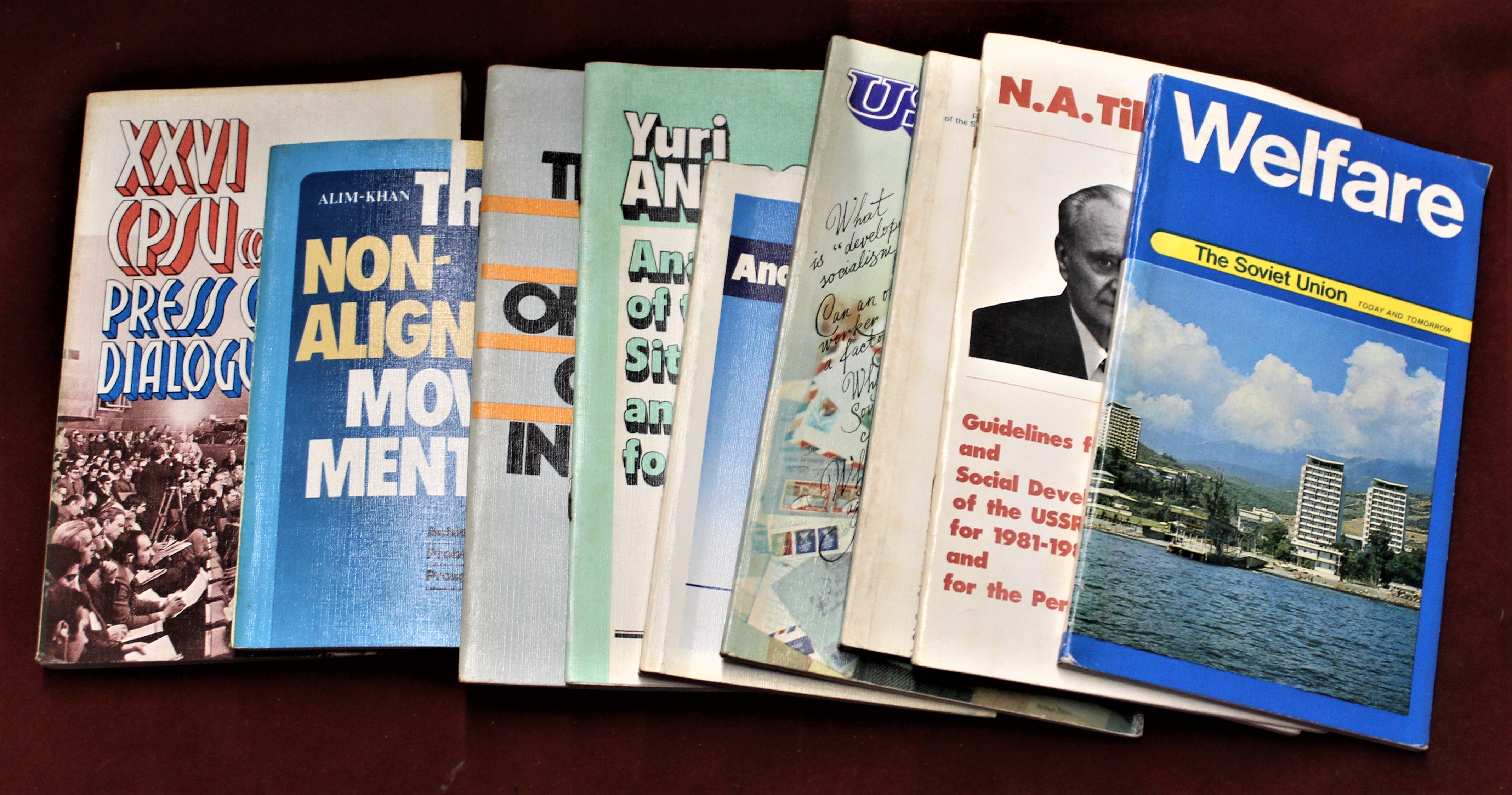 Soviet Pamphlets (11) - a good selection of Cold War era Soviet booklets: L.I. Brezhnev, Tikhonov,