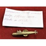 Russian Soviet USSR Submariner/Staff Members Breast Badge, Officers issue with bronzed finish and