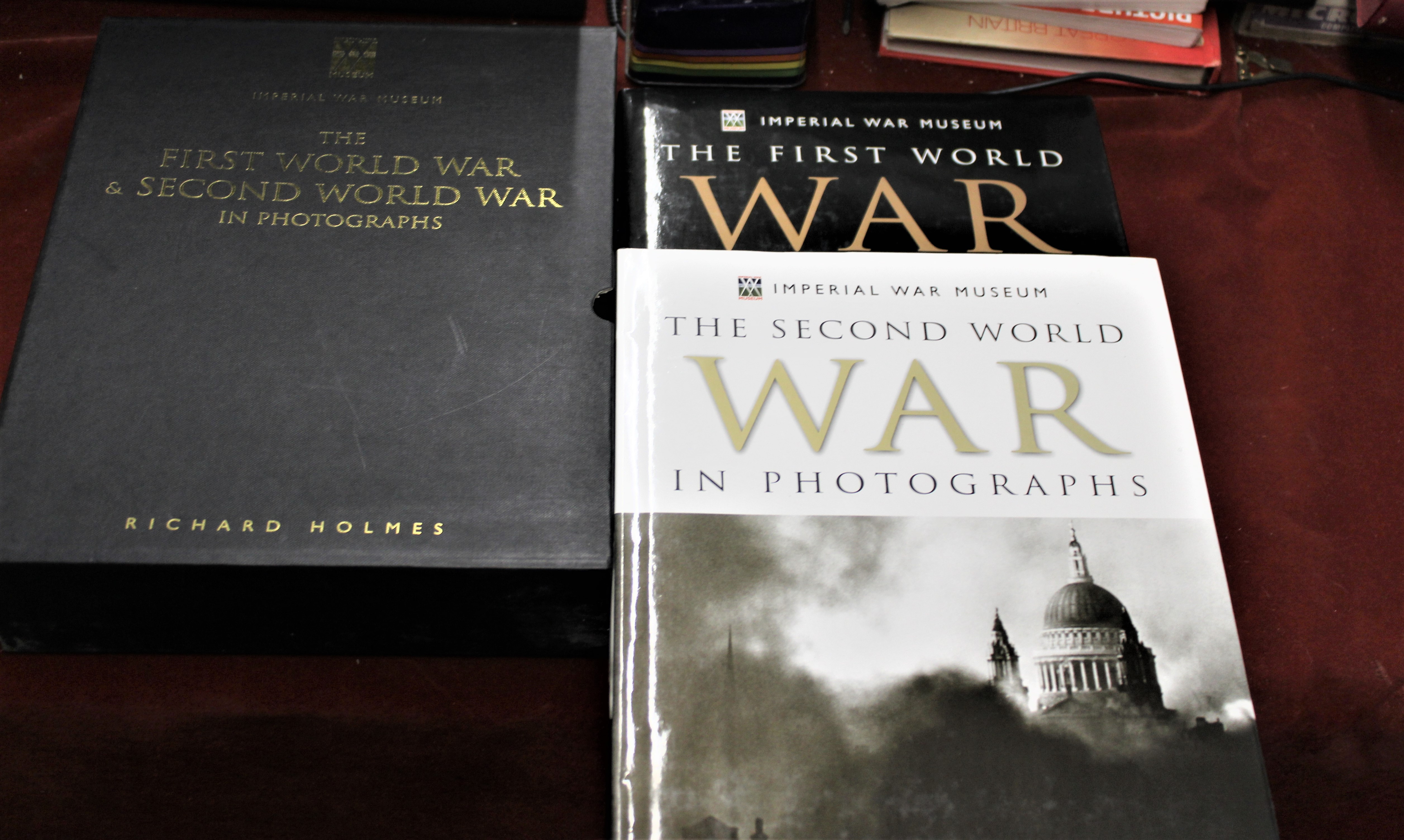 The First World War & Second World War in Photographs by Richard Holmes Hardcover Books box set with