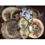 An attractive mixture of commemorative plates and decorative plates (8). Includes a Sport club
