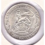 1910 Edward VII Shilling, AUNC. Choice