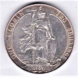 1903 Edward VII Florin, NEF. Scarce