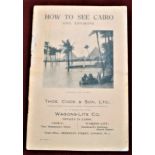 Egypt Thomas Cook brochure How to See Cairo and Environs 1920s brochure, good adverts and tour