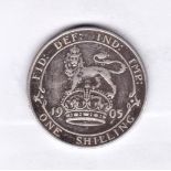 1905 Edward VII Shilling, VF. Scarce