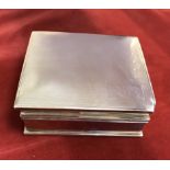 Silver Cigarette humidor box with pine insert, hallmarked W&H, Birmingham 1933 and has the