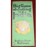 India Big Game shooting in India Indian State Railways 1920s brochure with listings of the locations