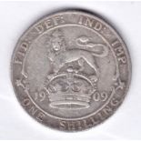 1909 Edward VII Shilling, NEF