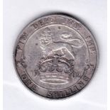 1902 Edward VII Shilling, good fine