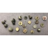 Metal Detecting finds - a collection of (20) Georgian/Victorian era small buttons, some very