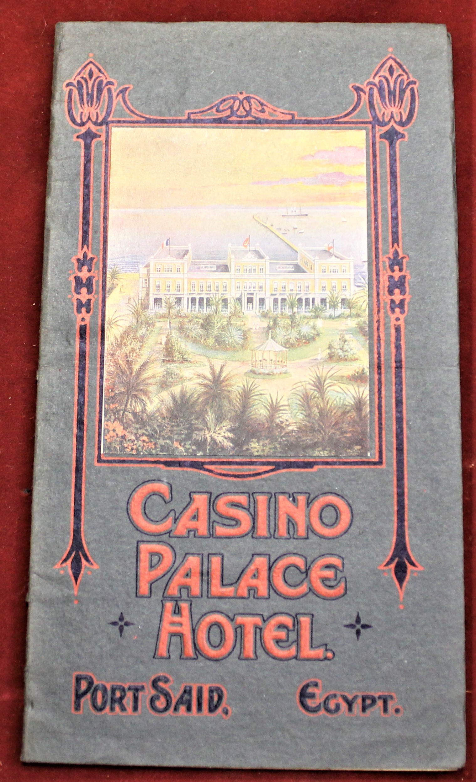 Egypt 1920s Casino Palace Hotel, Port Said 1920s brochure very fine condition. Modern Port Said by