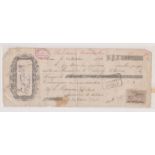 Bill of Exchange, 1905, Maison Robert, Arras, 5c Tax Stamp, a little stained