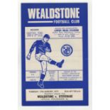 Wealdstone Football club 1971-72 football programme collection, league cup, friendly etc with