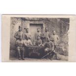 WWI RP Postcard soldiers of 56th ART, 8 B'astery 1 Pn Souvenir a fine bunch of soldiers. France