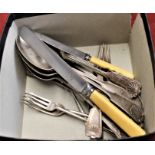 Silver-Plated Cutlery (18 ) pieces including spoons, forks etc. A nice vintage lot.