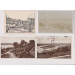 Essex postcards 1908 RP Cliffs & Railway used, with three other items, two used postcards 1947 &
