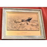 A "Spitfire," Climbing Rapidly towards the Enemy. An original Etchmaster copper plate of the