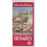 India, Indian State Railways Benares Publicity brochure 1930, colour painting cover, photographic