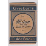 Italy, Grieben's Milan and the Lake of Como 1927 guidebook. Good condition with maps, street lists