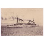 Naval Cruiser "Waldeck Rousseau" used postcard 1926 slight corner crease