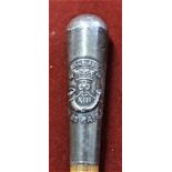 4th Bn. The Somerset Light Infantry (Prince Albert's) Regiment WWII Swagger Stick with silver top
