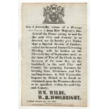 Historic Licensing papers (2) Norwich 1838 (Aug 7th) City of Norwich and County of the Same City