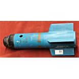 British 3kg Practice Smoke and Flash Bomb No.2 MK.1 SR 800, good stencilling, in used condition