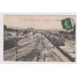 Railway Les Laumes (Alesia) view of the station used 1913. Pub J G Autumn