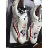 Signed Pair of Adidas Football Boots UK 12 "Adidas +F50 Tunit is instantly recognisable due to its