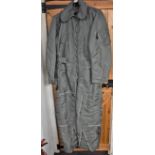 American Vietnam War era USAF 1960s CWU-1/P Flight Suit Coveralls in Sage Green, size small, made