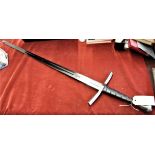 Medieval Long Sword replica, made by Viktor Berbekucz in forged steel and is based upon the style