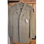 American 1950s US Army Air Force Officers Summer Khaki Jacket made by Palm Beach Suits, with