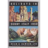 Italy, Holidays in Sunny Italy 1950 by Dean & Dawson Ltd in conjunction with Thomas Cook & Son
