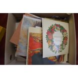 The Zacron Collection Art - Postcards & Ephemera in a shoebox, a very interesting lot with