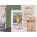 Switzerland, Lucerne 1931/2 brochures Incl the Glacier Garden etc many photographs and maps. Also