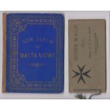 Malta 1910 Souvenir de Malte album of postcards, very good condition and an old "New Album of