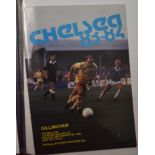 Chelsea FC 1983/84 (Vol 1) football programmes, Home (8) Away (11) includes pre-season friendly v