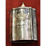 Israel Freeman & Sons Ltd., Silver-Plate Cigarette box engraved 'The Palace - New York' Maker Mark