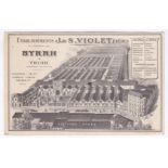 Advertising 1927 used postcard, J&S Violet Freres, Byrrh a Thuir, fine view of the works France