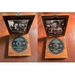 SMITHS 'BEST OF' CDS IN CARVED CASES. CDS OF THE SMITHS 'BEST 1' AND 'BEST 2' ALBUMS, EACH IN AN