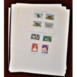 Guernsey 1969-2003 group of used mint commems and miniature sheets on 12 pages. Cat value £104.85