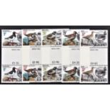 Alderney 1984 Birds S.G. A13-A17 used mint set in gutter pairs. Value £19.40